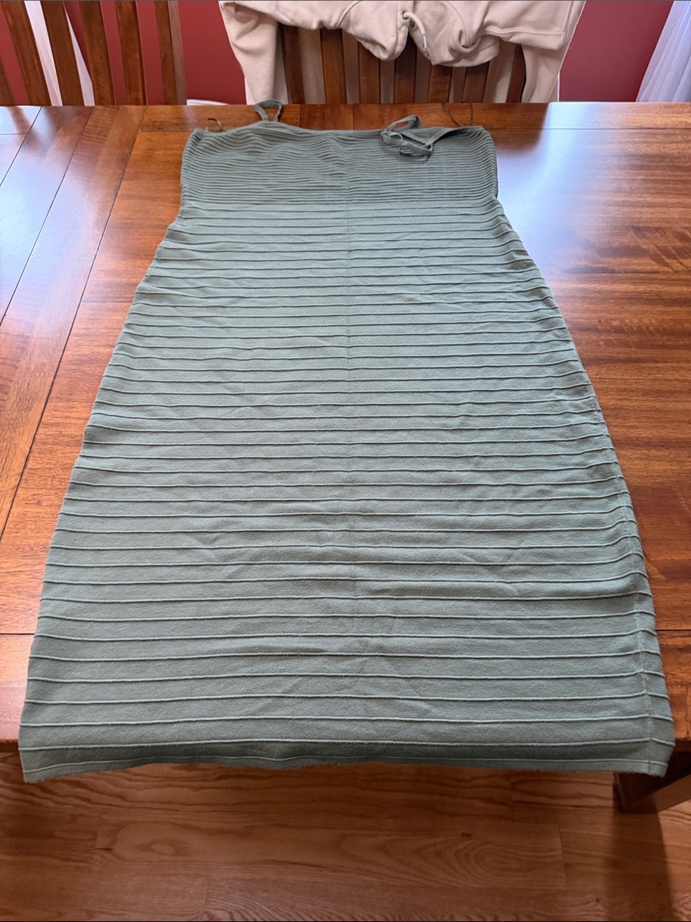 Express Olive Green Ribbed Dress - Picture 4 of 5